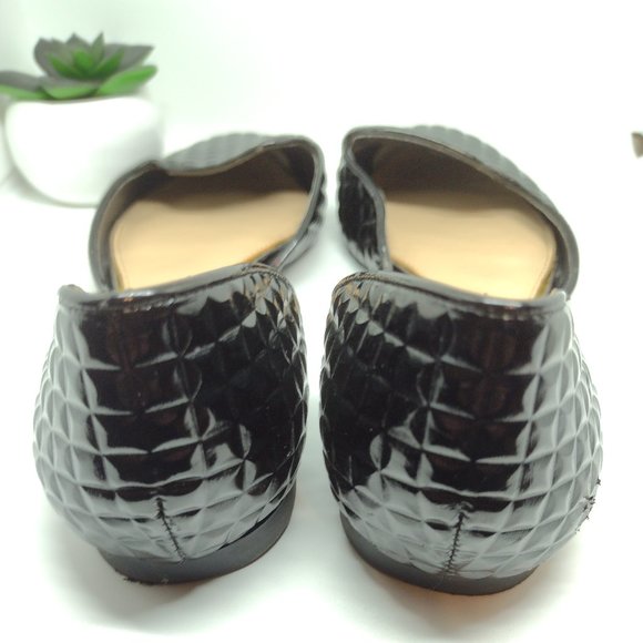 Jessica Simpson Renonna Black Waffle Embossed Flat Size 5 M - Picture 7 of 9